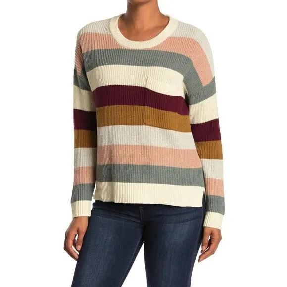 Madewell BNWOT womens ribbed crewneck striped &quot;Thompson&quot; sweater XXSmall
