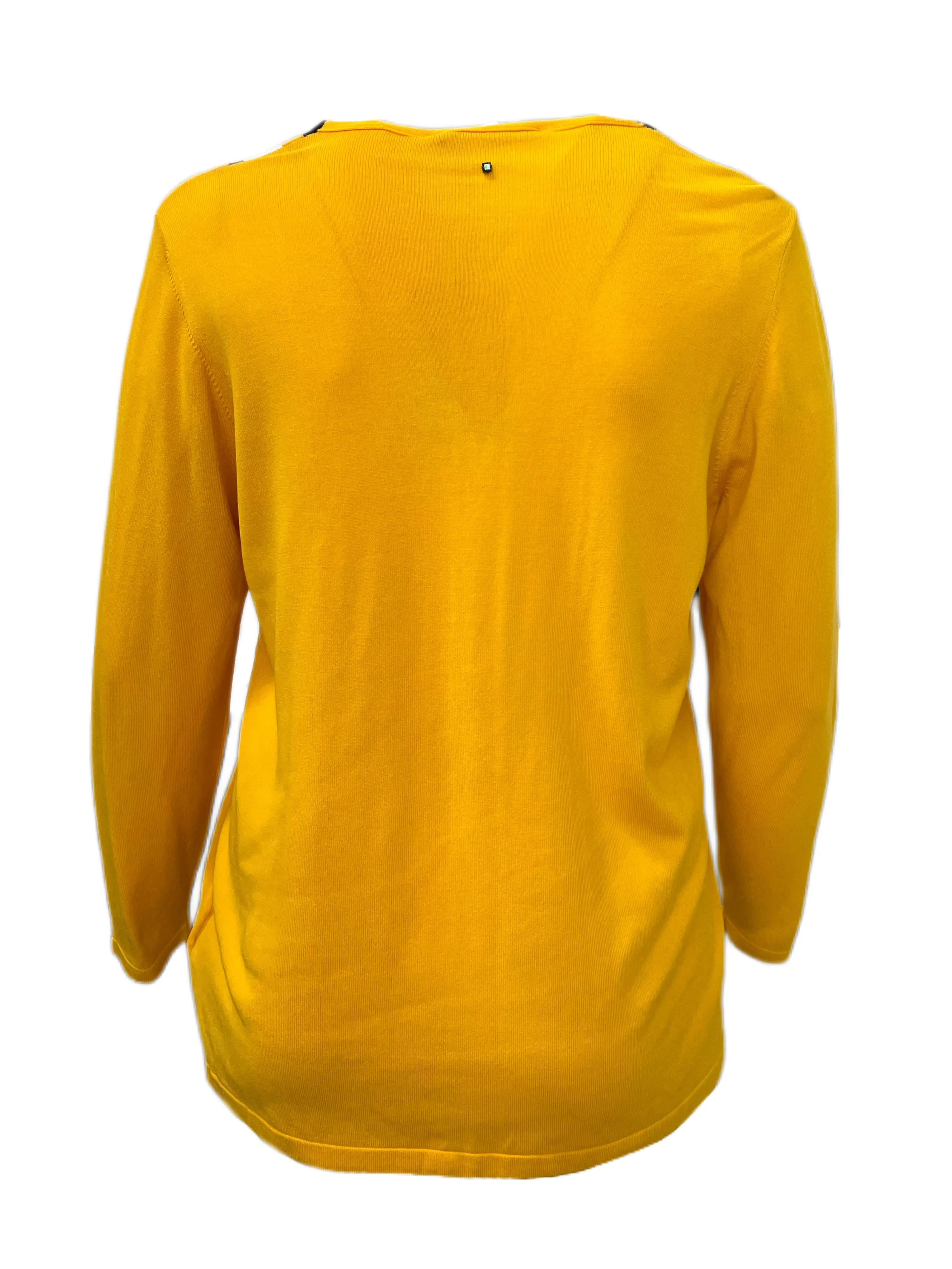 Marina Rinaldi Women's Yellow Abbrivio Knitted Sweater Size XL NWT