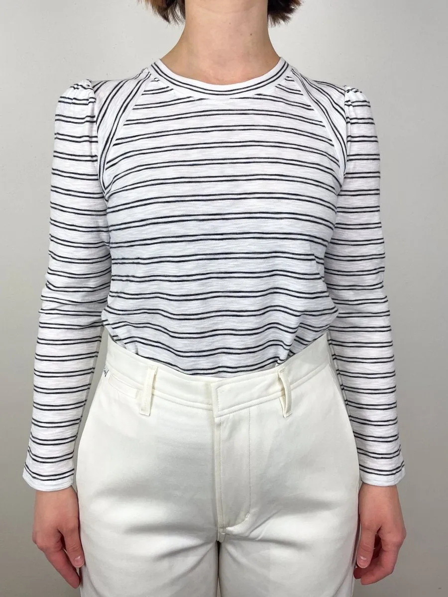 Mason Baseball Tee in Black/White