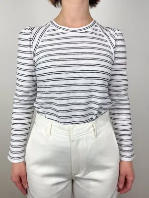 Mason Baseball Tee in Black/White
