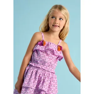 Mayoral Girls Ruffle Print Top 3186