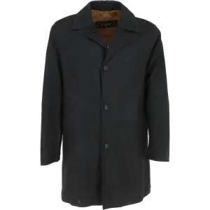 Men’s Black Tailored Wool Overcoat