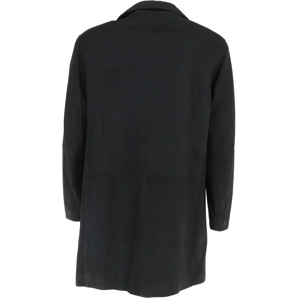 Men’s Black Tailored Wool Overcoat
