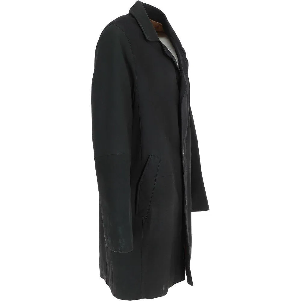 Men’s Black Tailored Wool Overcoat