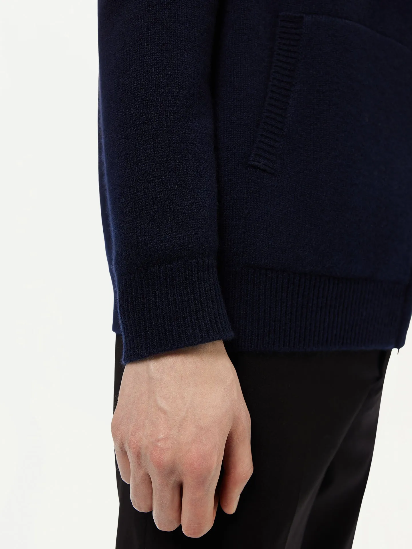 Men's Cashmere Jacket with Zip Closure
