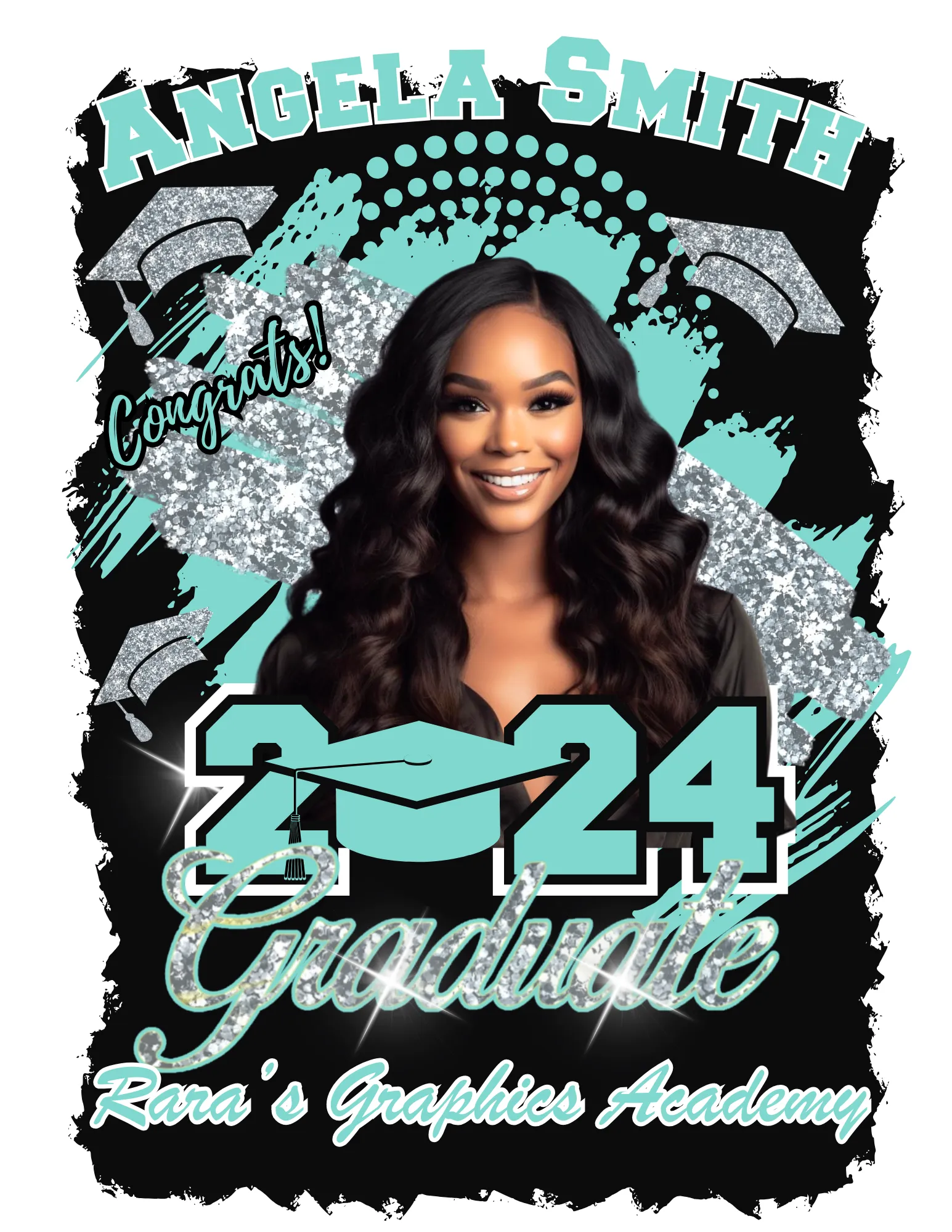 Mid Print Sublimation Grad Shirts