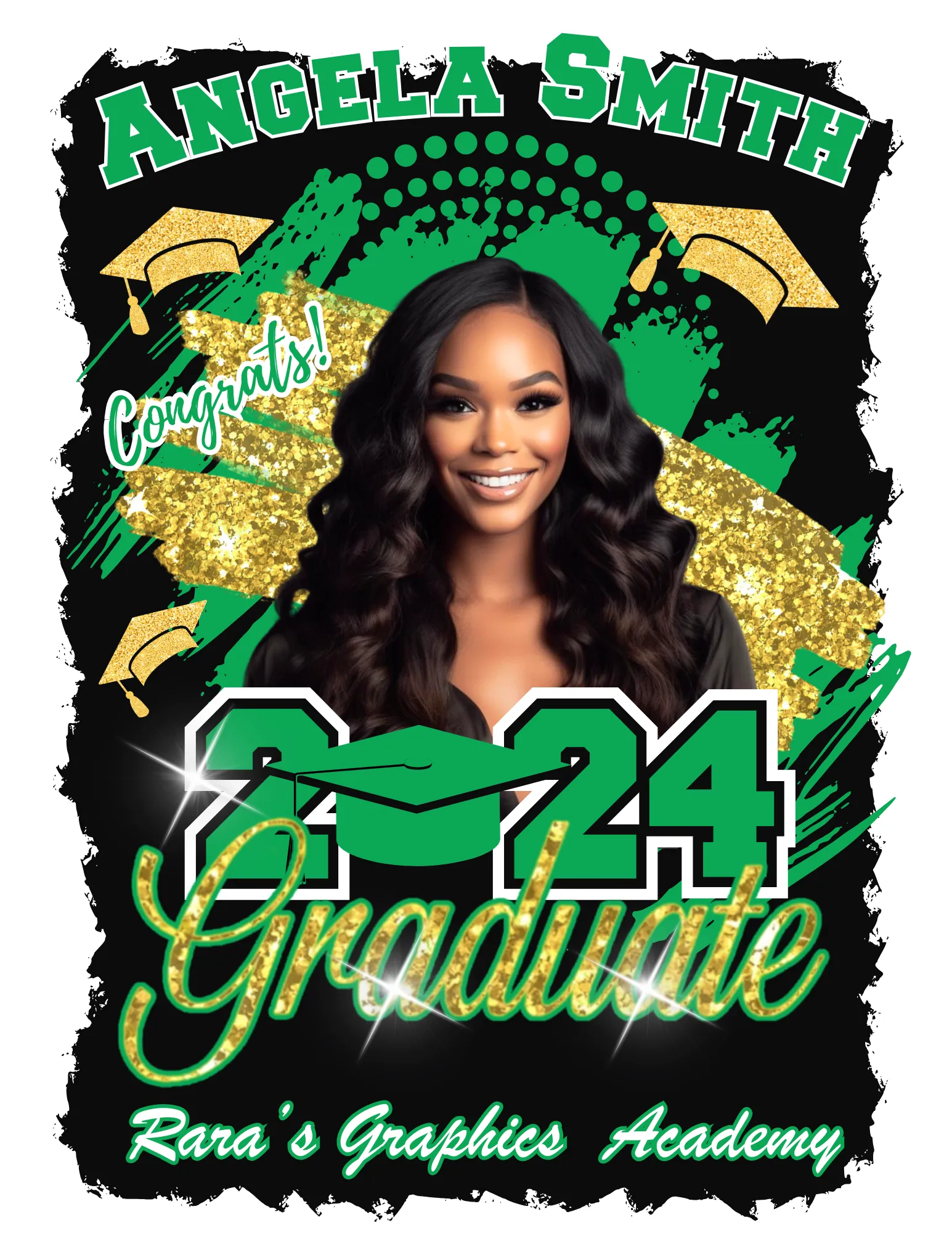 Mid Print Sublimation Grad Shirts