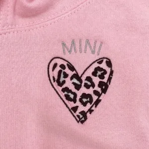 Mini Heart Leopard Print Heart Hoodie or Sweatshirt