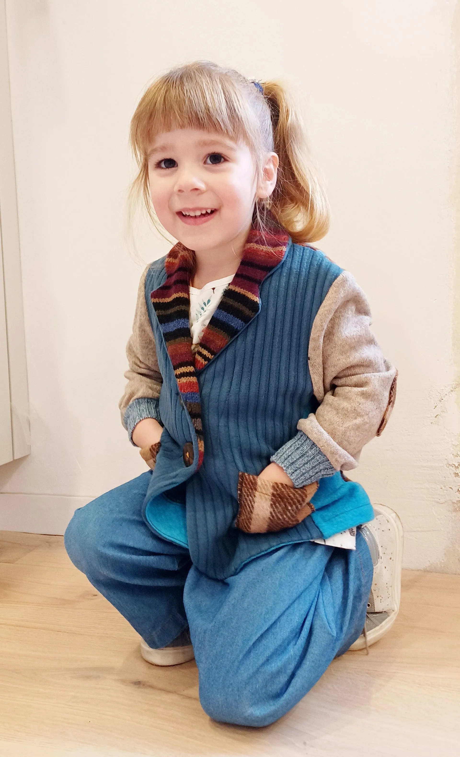 Mini Monkeybars Upcycled Sweater Blazer