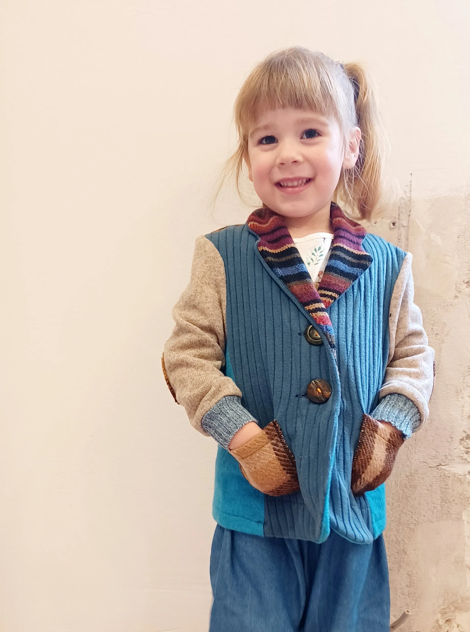 Mini Monkeybars Upcycled Sweater Blazer