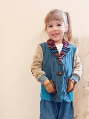 Mini Monkeybars Upcycled Sweater Blazer