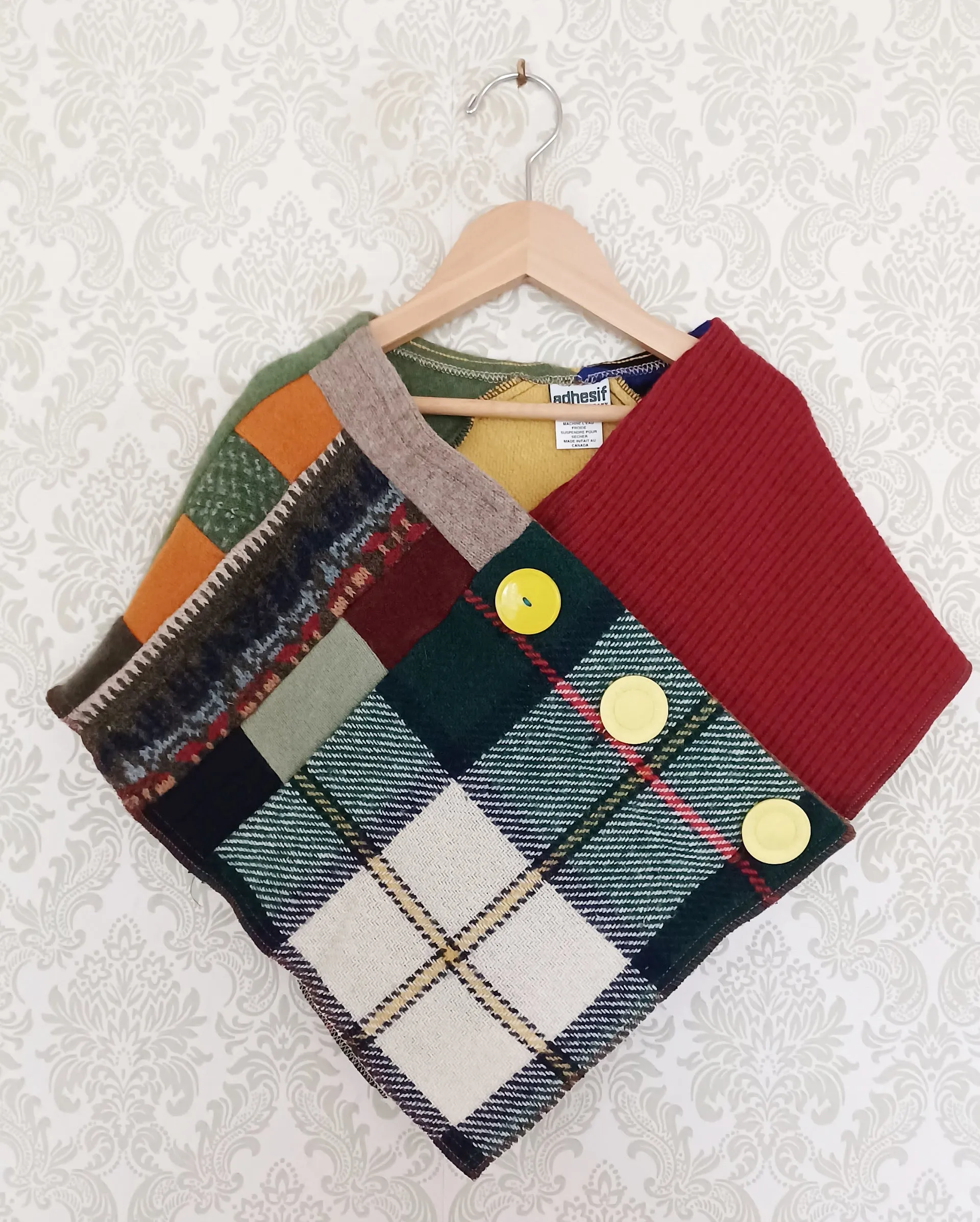 Mini Orchard Upcycled Patchwork Poncho