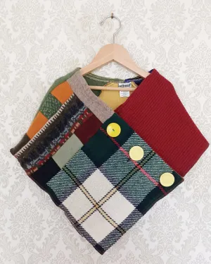 Mini Orchard Upcycled Patchwork Poncho
