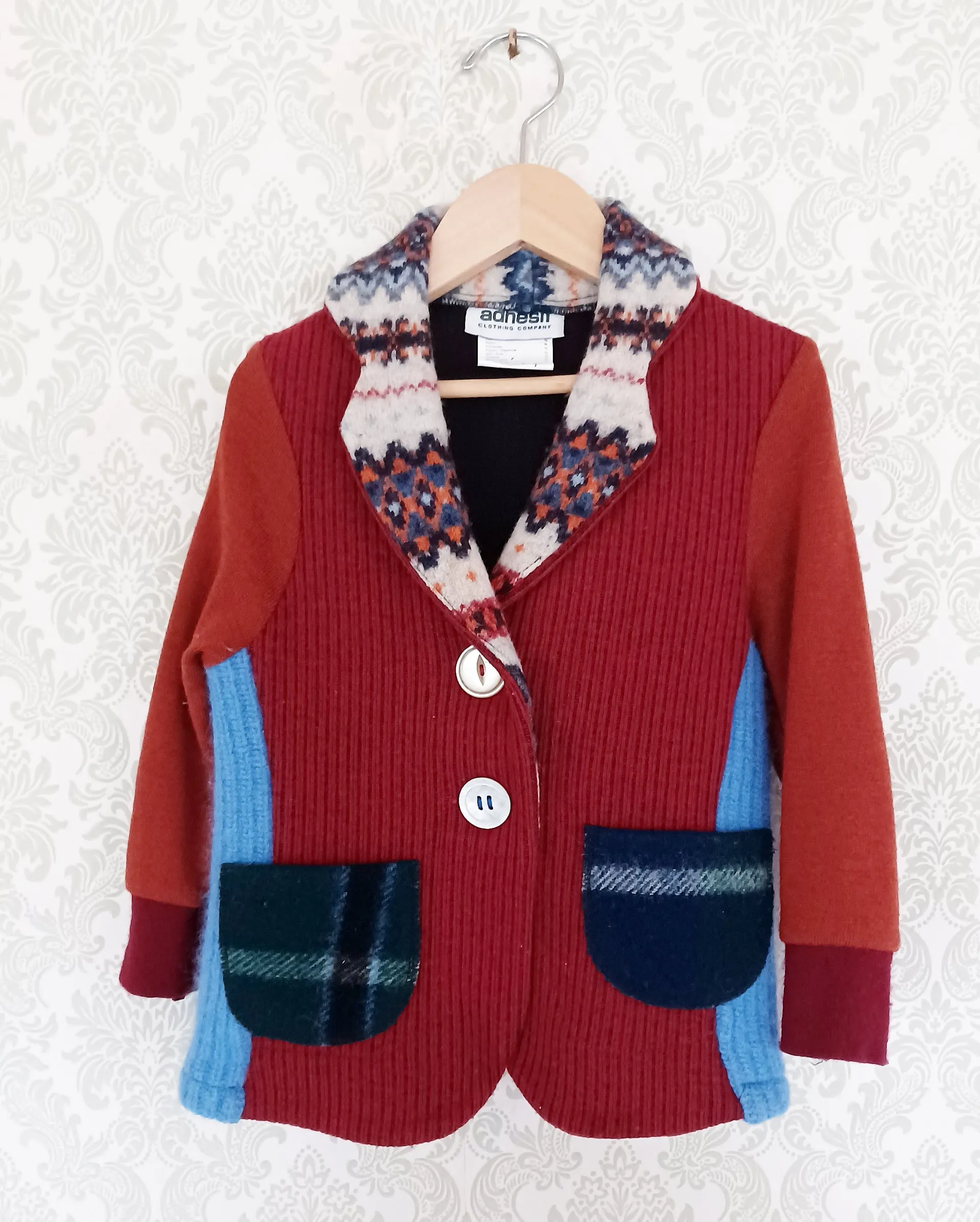Mini Rockin Robin Upcycled Sweater Blazer