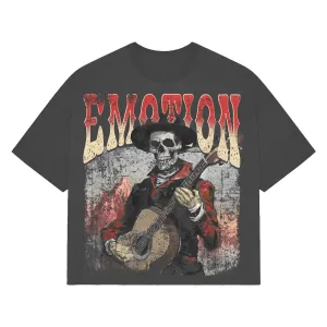 MIXED EMOTIONS Skeleton Guitar Tee (Grey)