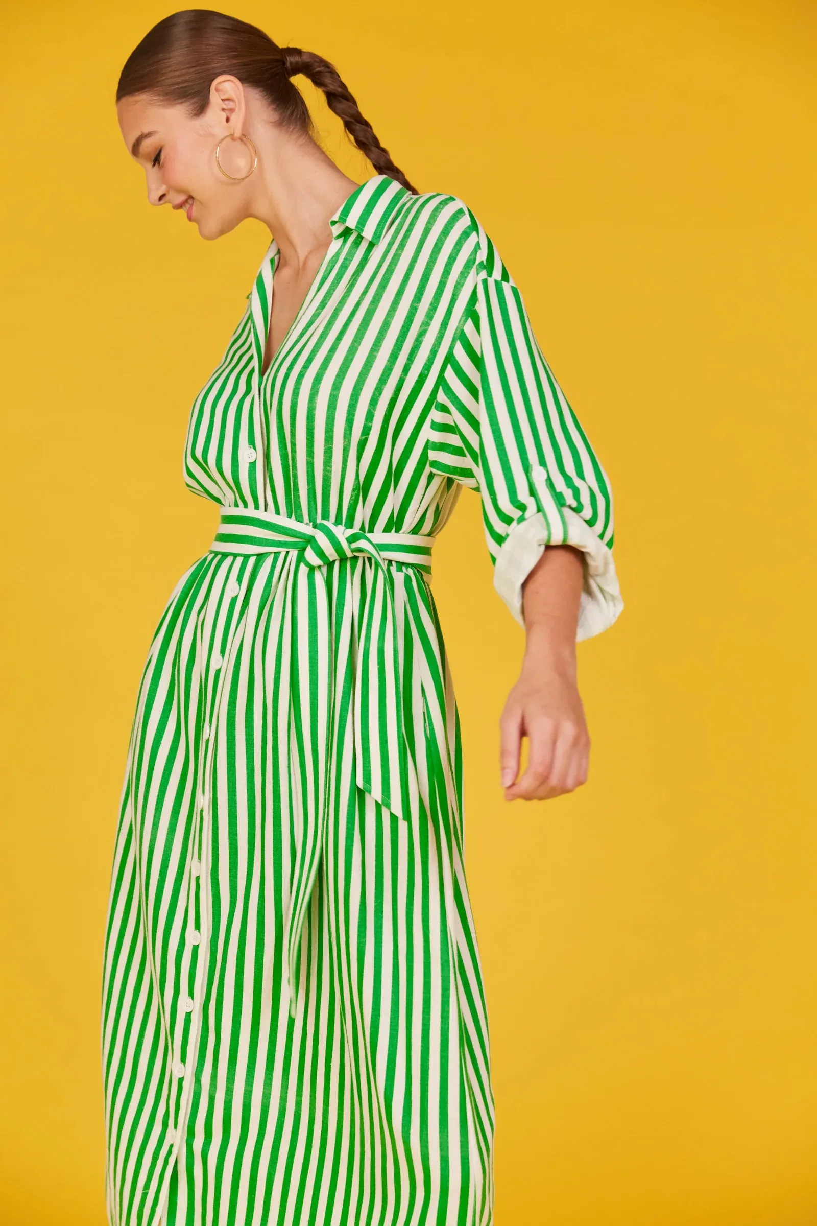 Montell Shirt Maxi - Evergreen
