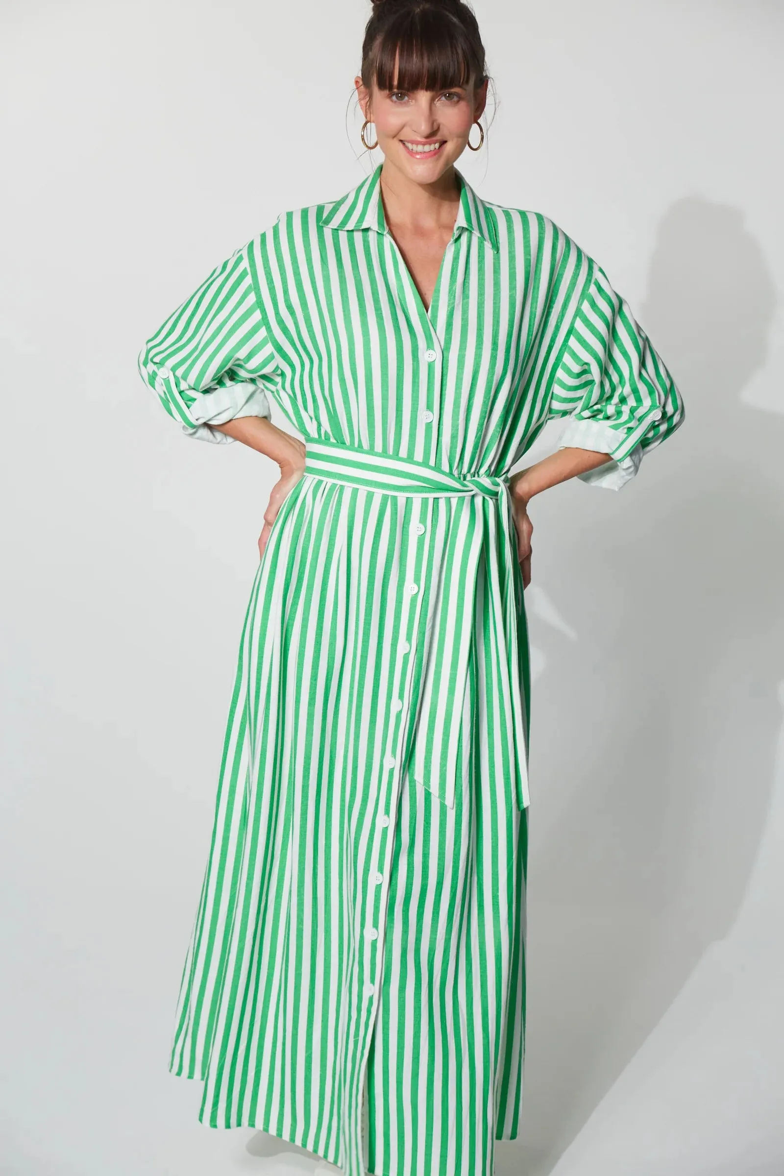 Montell Shirt Maxi - Evergreen