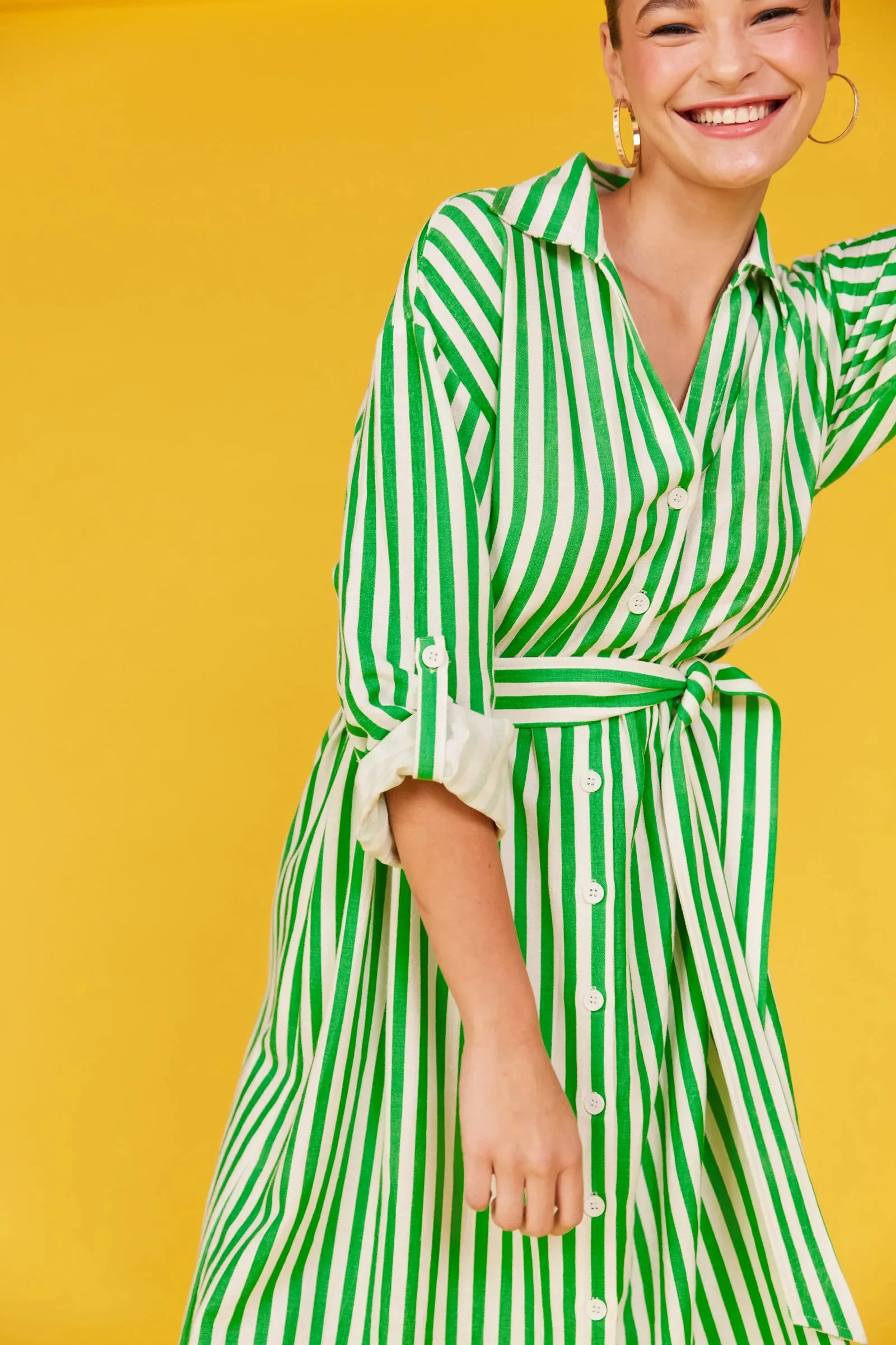 Montell Shirt Maxi - Evergreen
