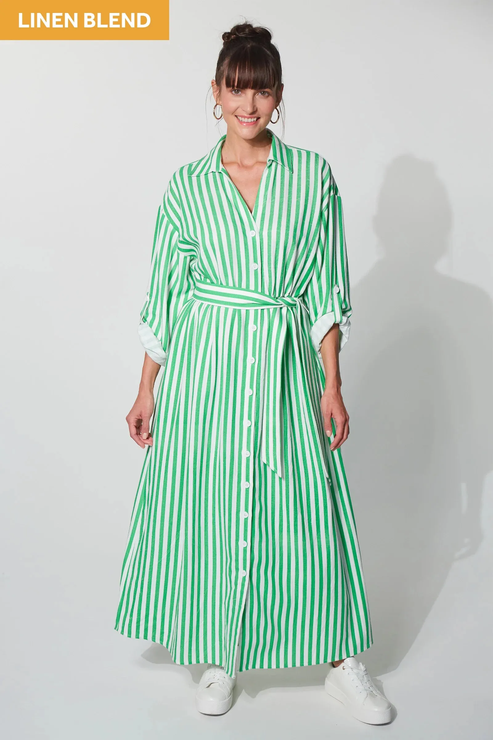 Montell Shirt Maxi - Evergreen