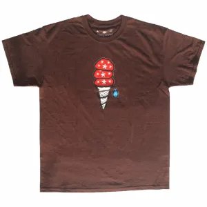 Mushrooms on a Cone T-Shirt Heather Broewn