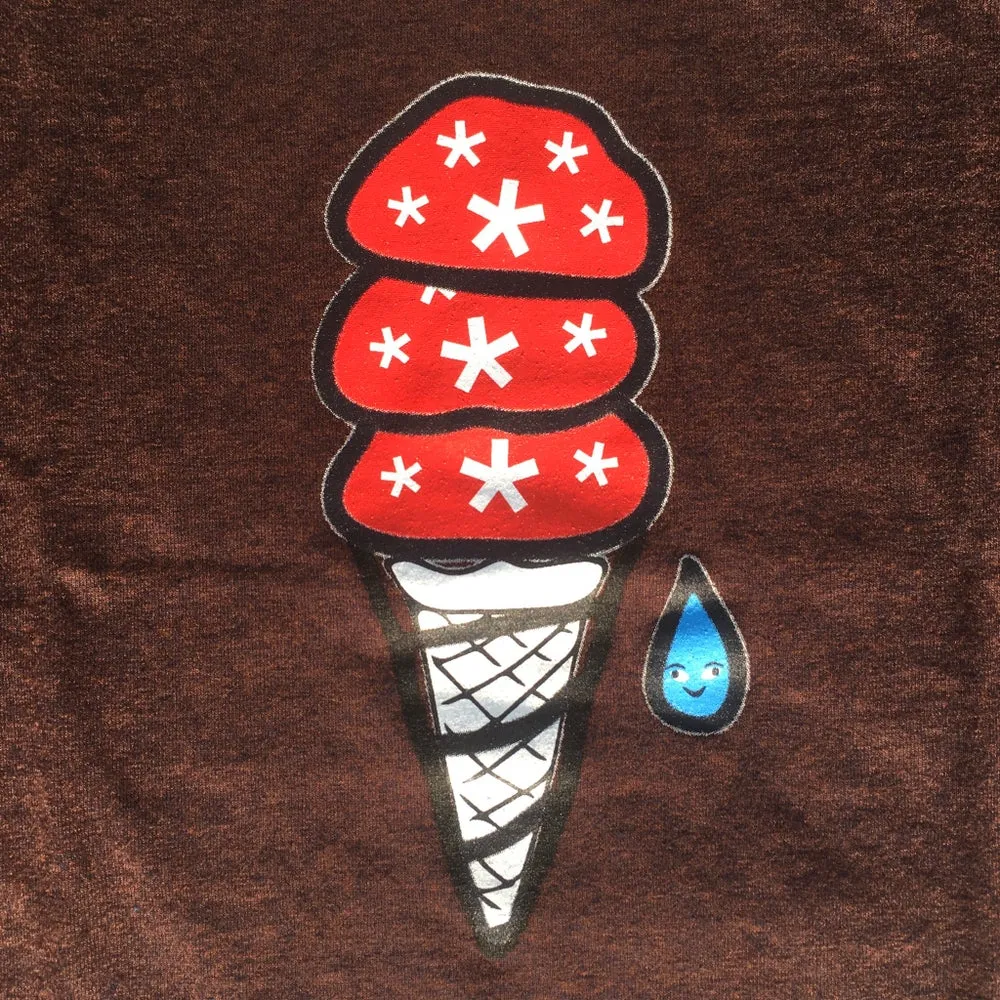 Mushrooms on a Cone T-Shirt Heather Broewn
