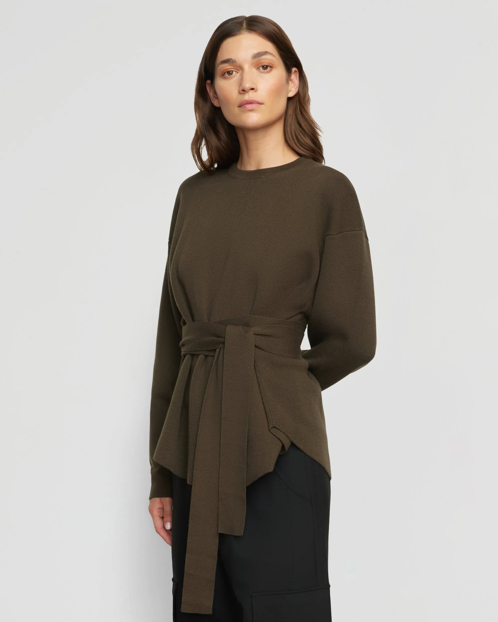 Nara Tie-Front Knit Sweater
