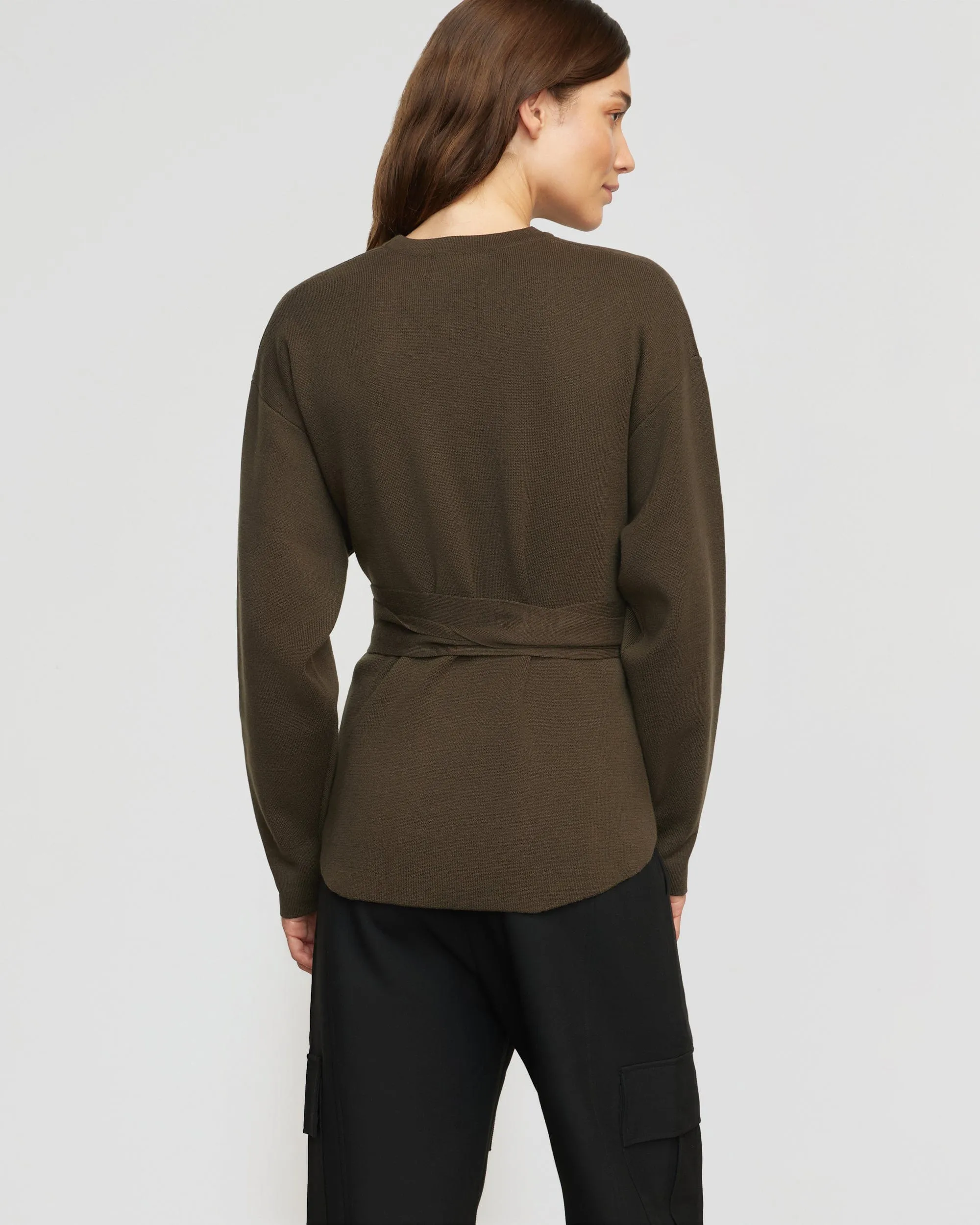 Nara Tie-Front Knit Sweater