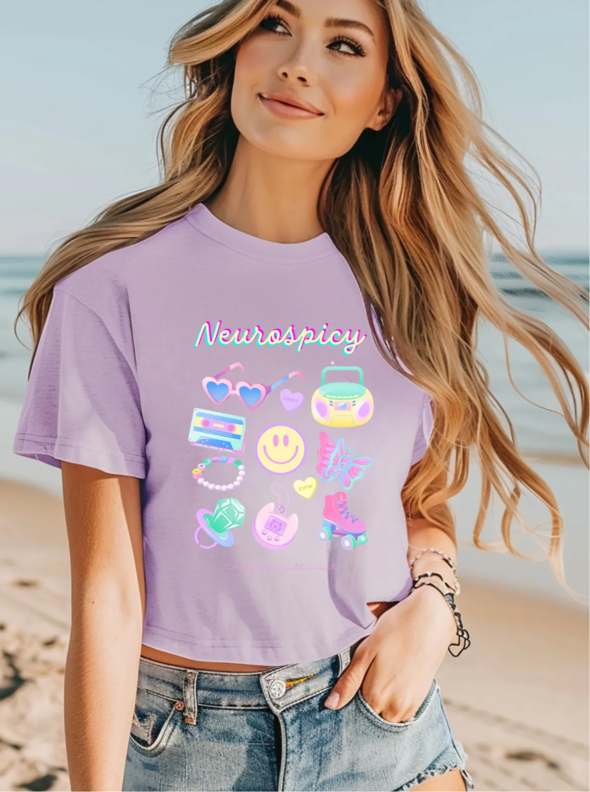 Neurospicy 90’s Gem Boxy Tee