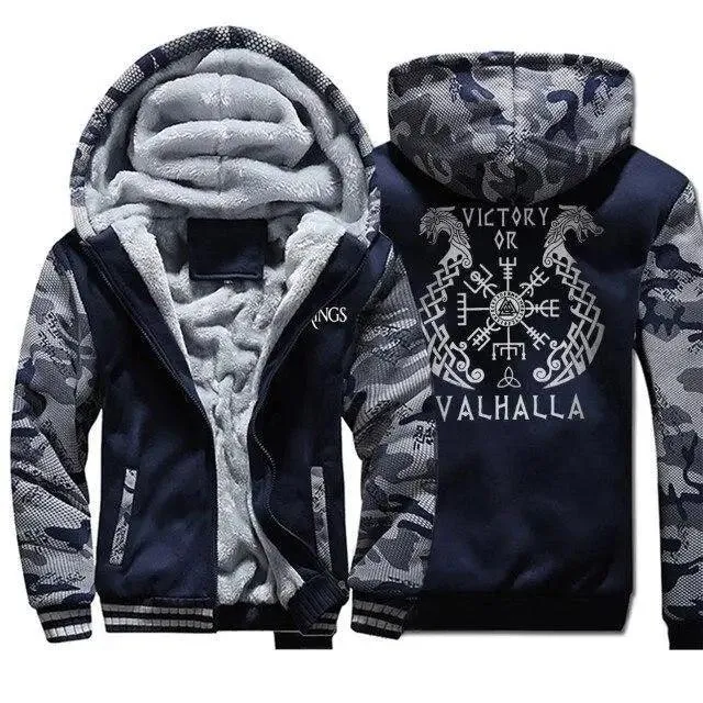 New Cool Fashion Winter Streetwear Modern Male Clothing Camouflage Jacket Tops Pullover Long Sleeve Hooded Sweatshirt Tops Blouse Men's Hoodie Sweatshirt