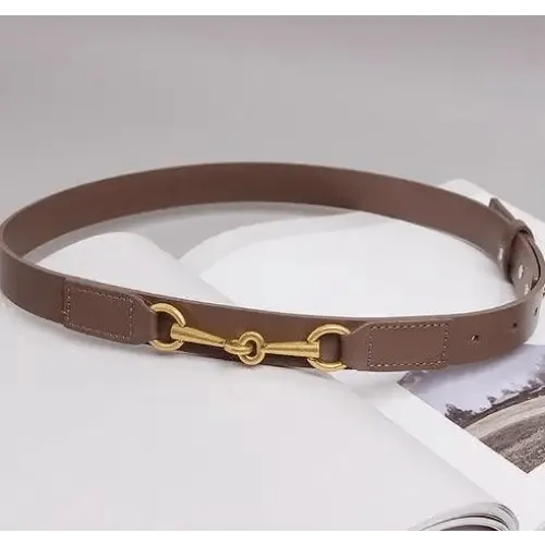 New Design Simple Black Plain Leather Belt For Women Classic Thin Skinny Waistbands Casual Women Dress Belts