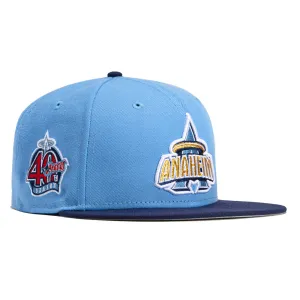 New Era 59Fifty Los Angeles Angels 40th Anniversary Patch Alternate Hat - Light Blue, Light Navy