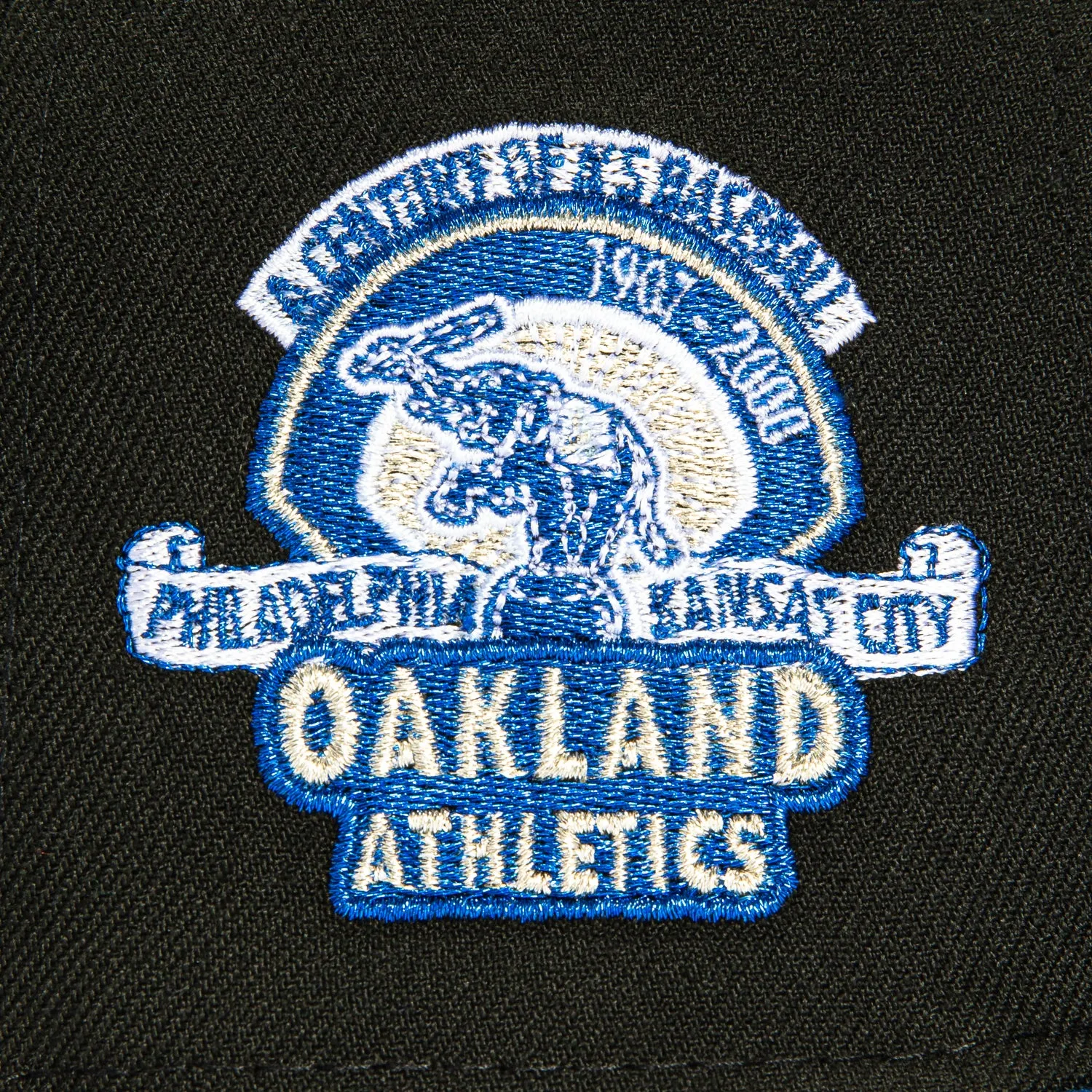 New Era 59Fifty Oakland Athletics 100th Anniversary Stadium Patch Hat - Black, Royal
