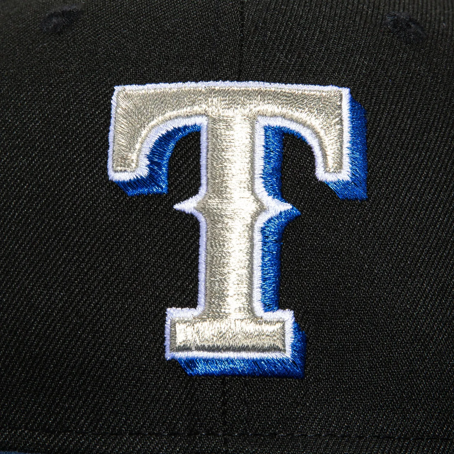 New Era 59Fifty Texas Rangers 2024 All Star Game Patch Hat - Black, Navy, Metallic Silver, Royal