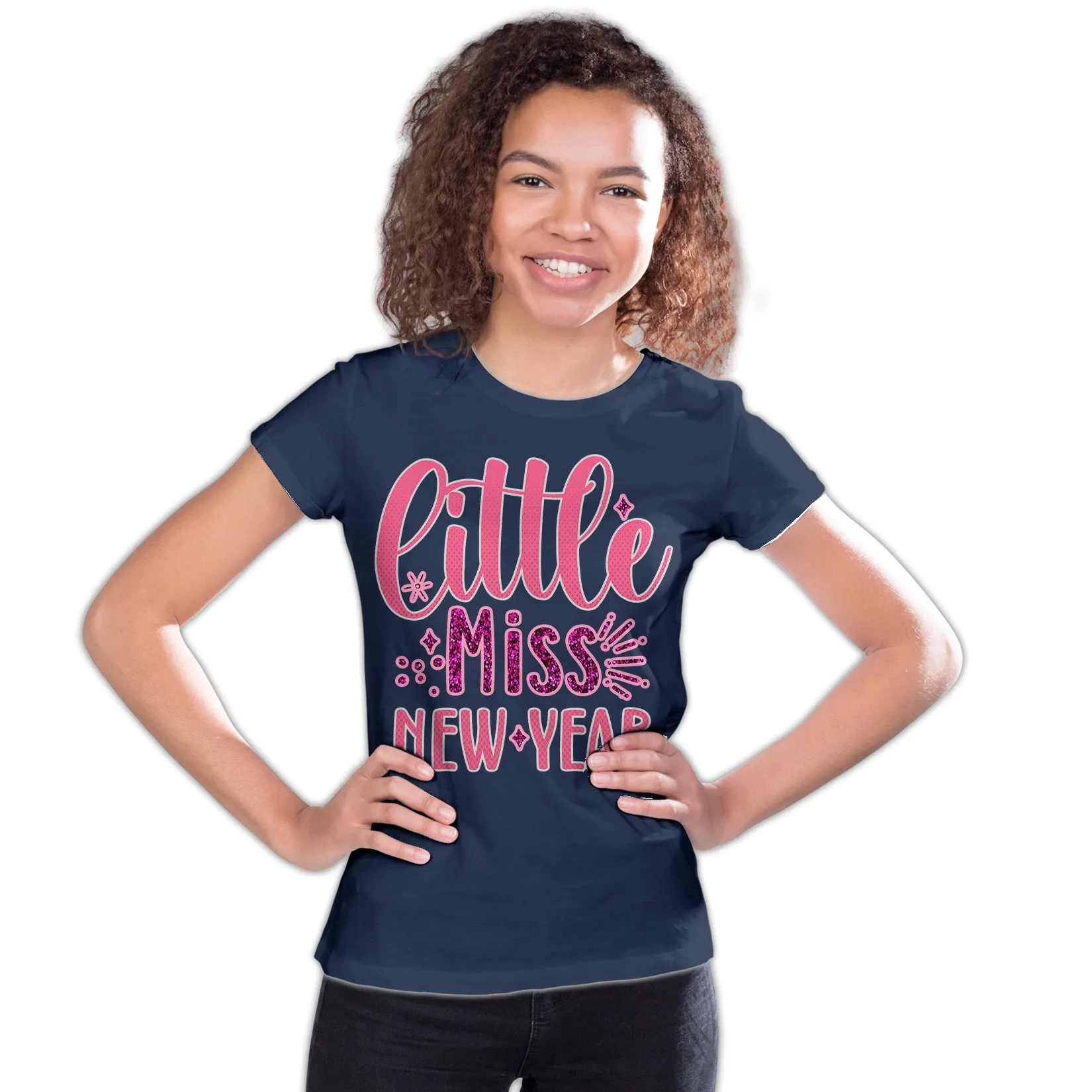 NYE Little Miss New Year Sparkle Bling Party Eve Celebration Men's T-Shirt