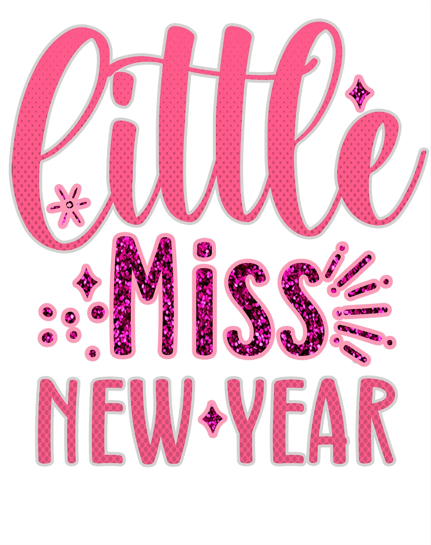 NYE Little Miss New Year Sparkle Bling Party Eve Celebration Men's T-Shirt