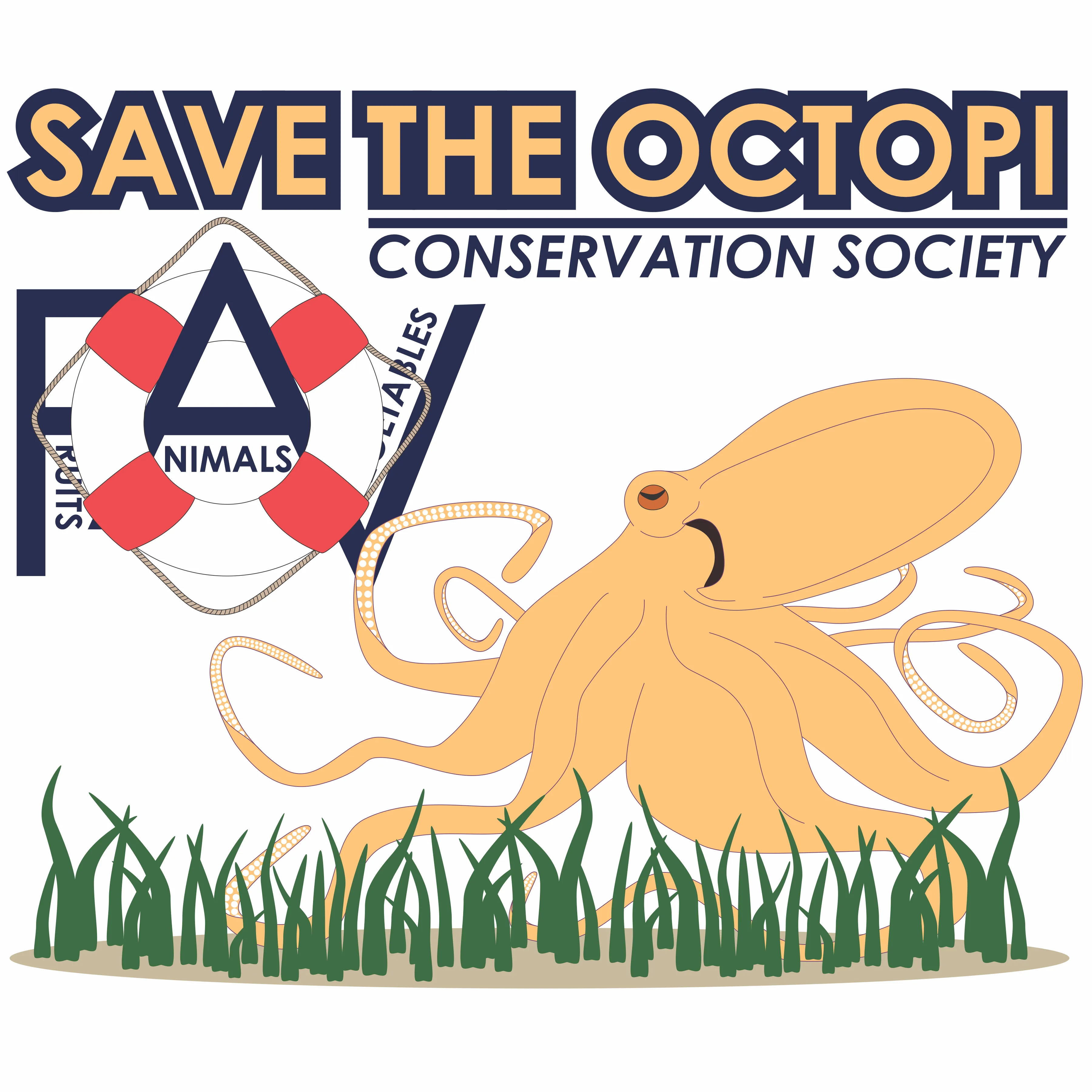 Octopus - White Organic Heavyweight T-Shirt