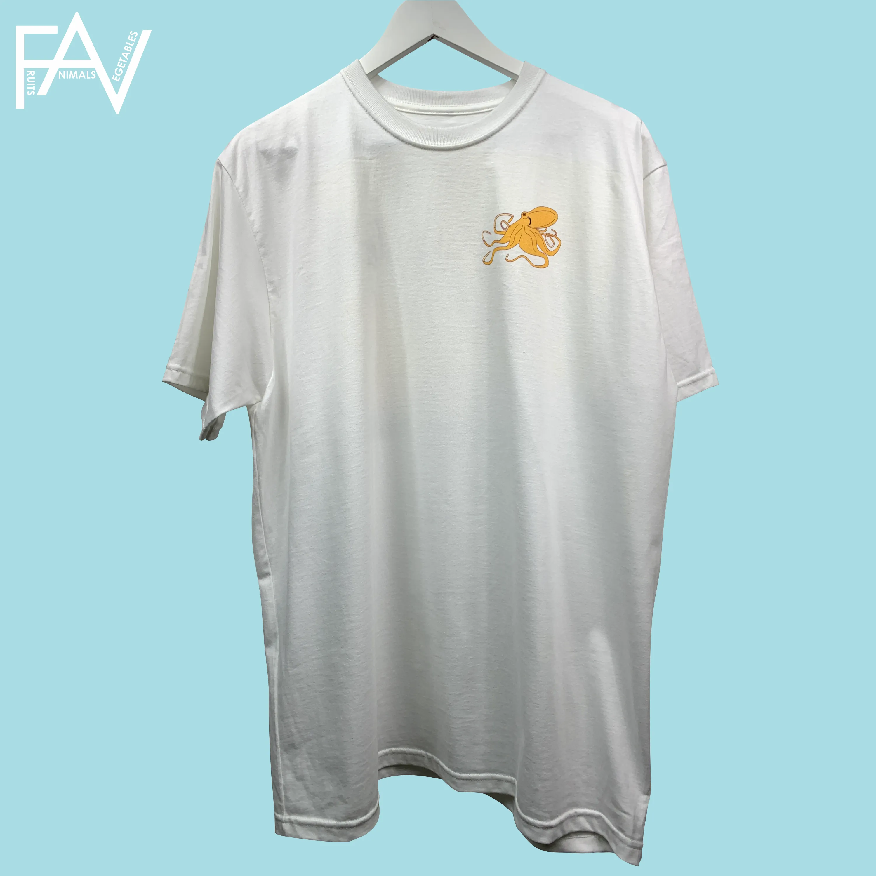 Octopus - White Organic Heavyweight T-Shirt