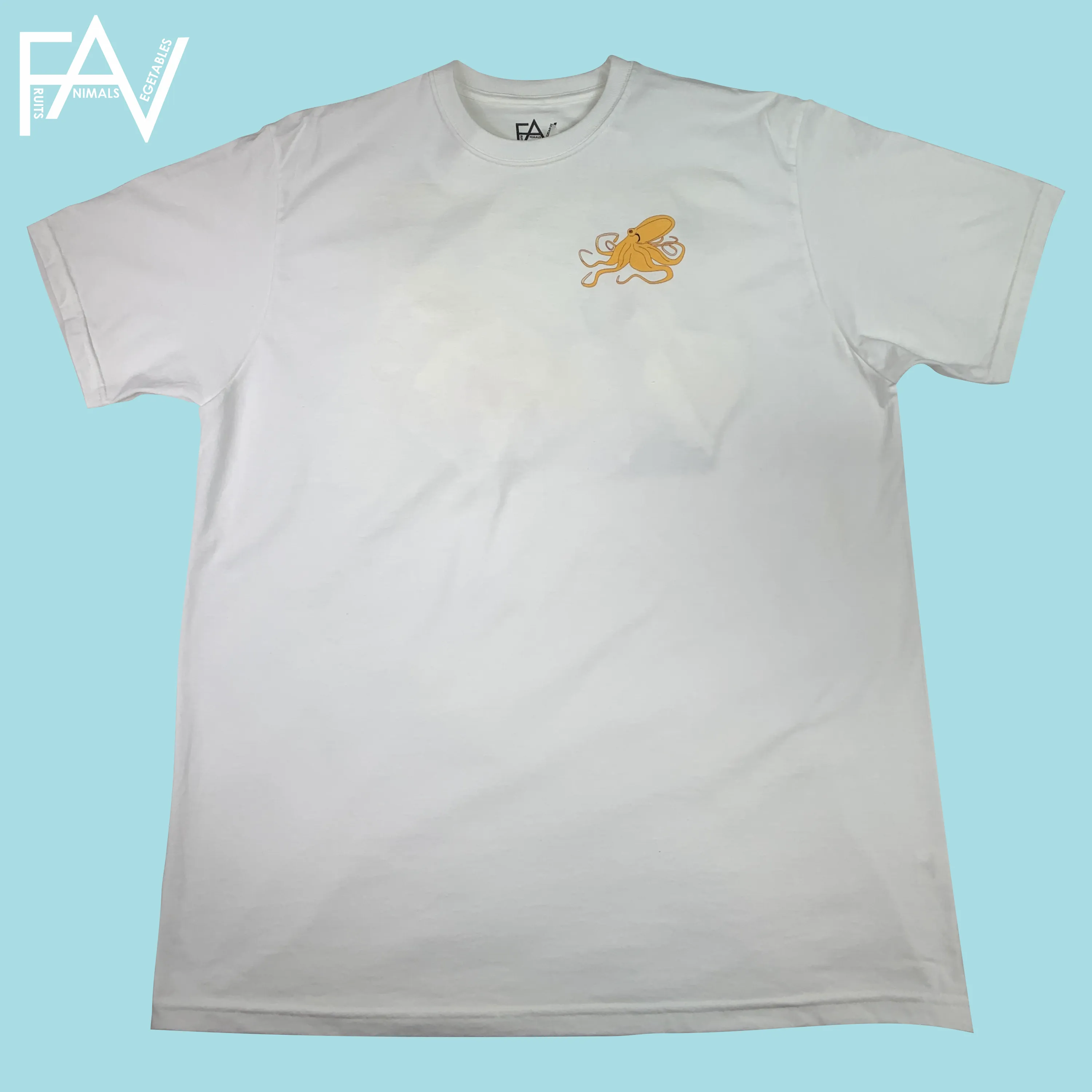 Octopus - White Organic Heavyweight T-Shirt