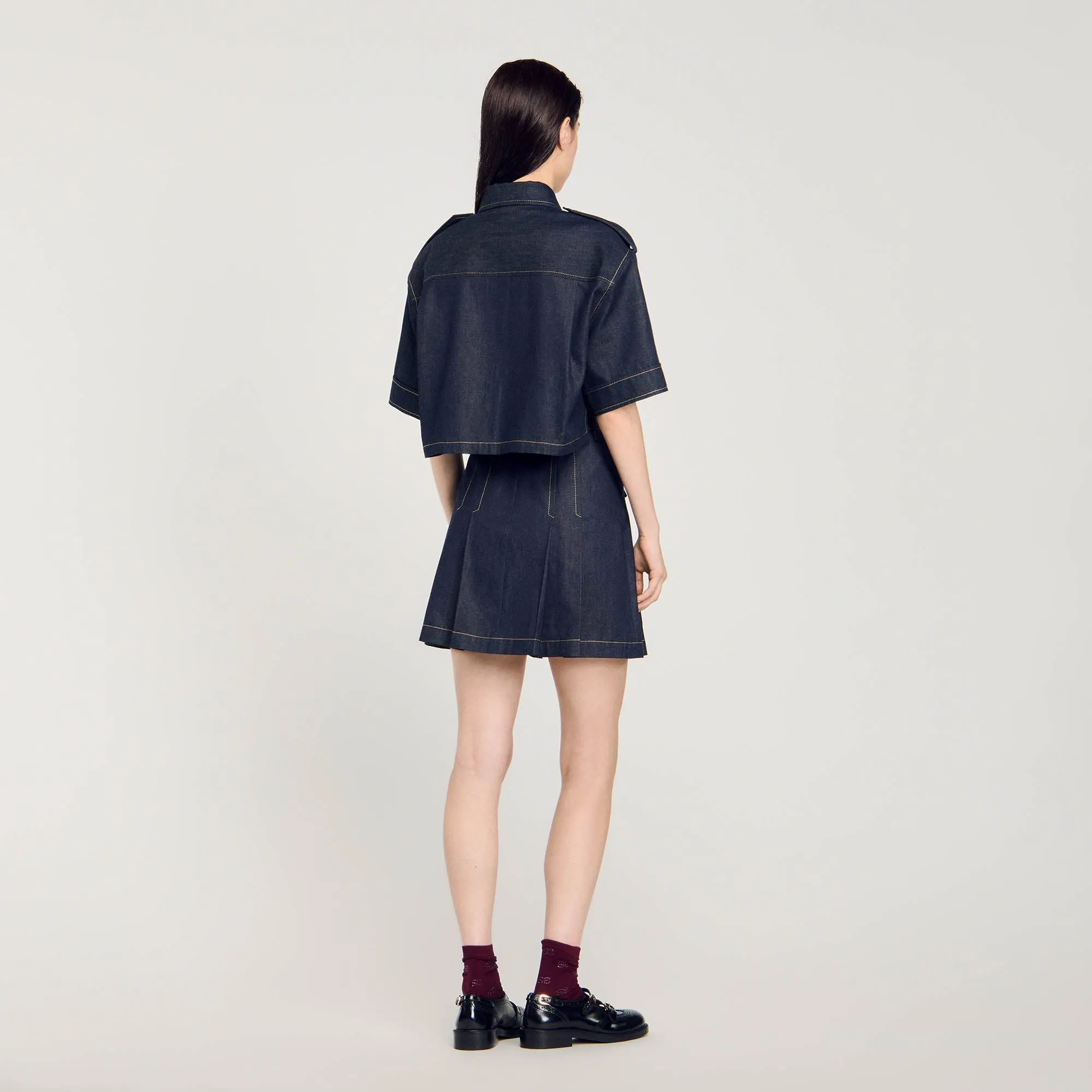 Officier Denim Shirt Deep Blu