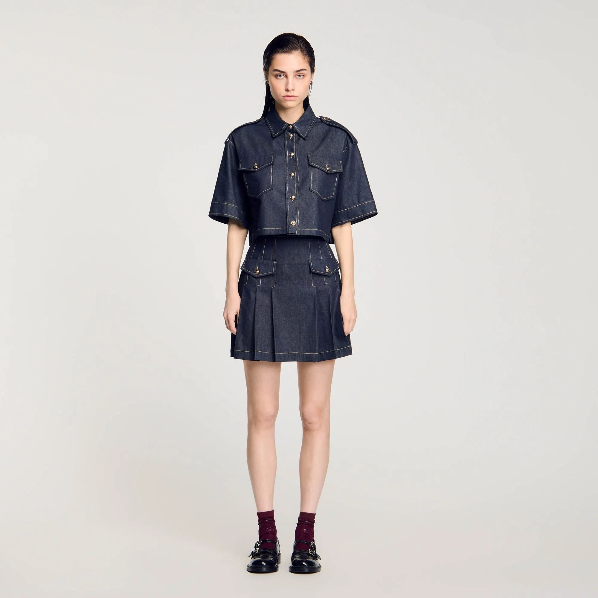 Officier Denim Shirt Deep Blu