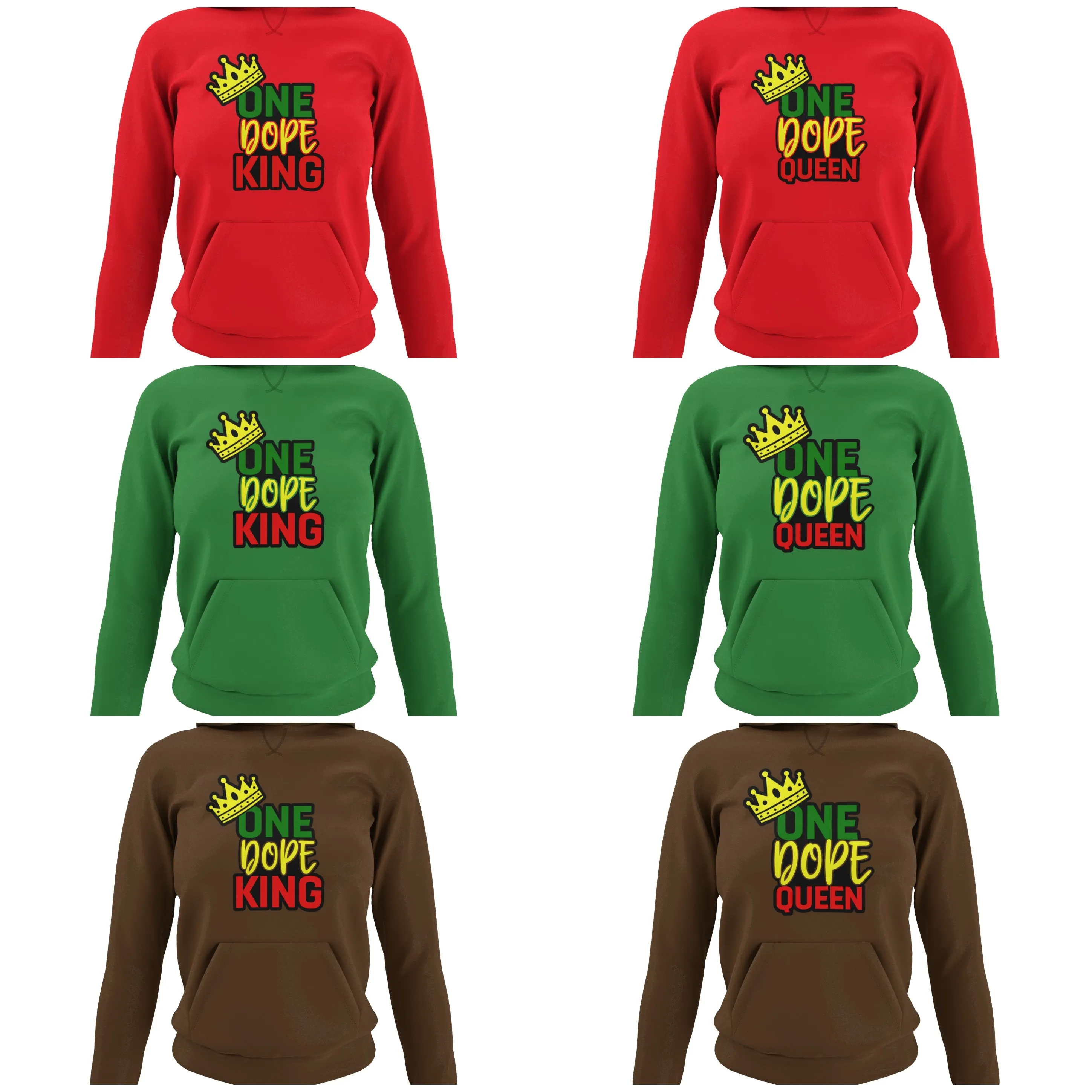 One Dope King and Queen Hoodies