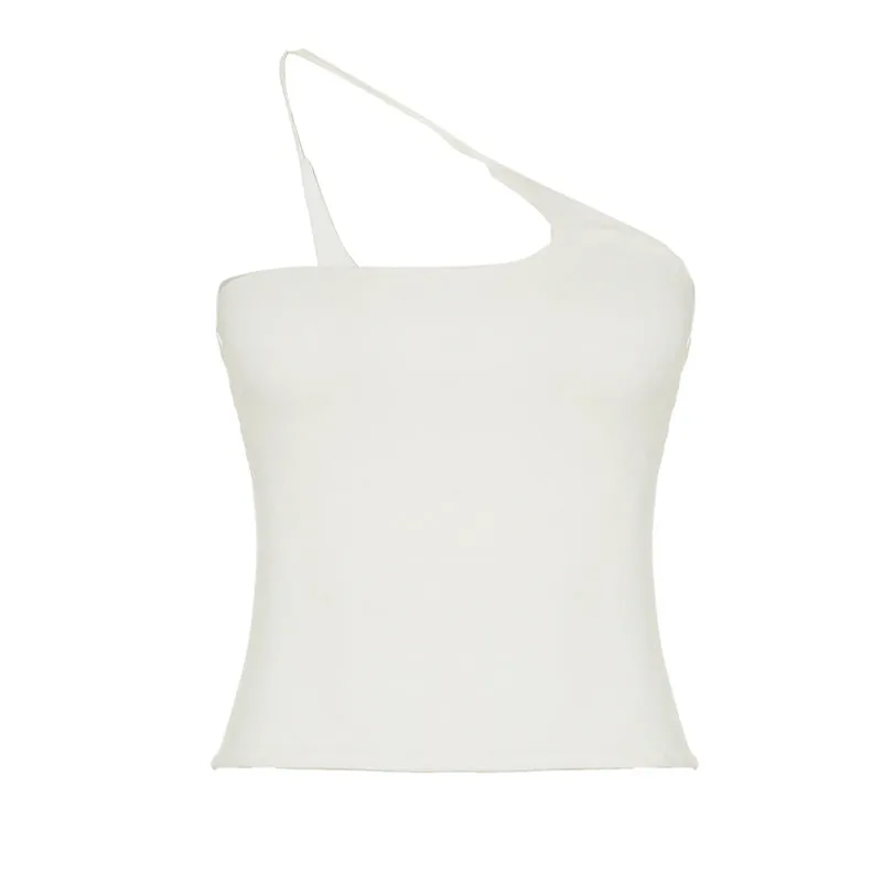 One Shoulder Fitted Tank