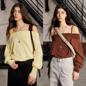 One-Shoulder Wool Blend Sweater