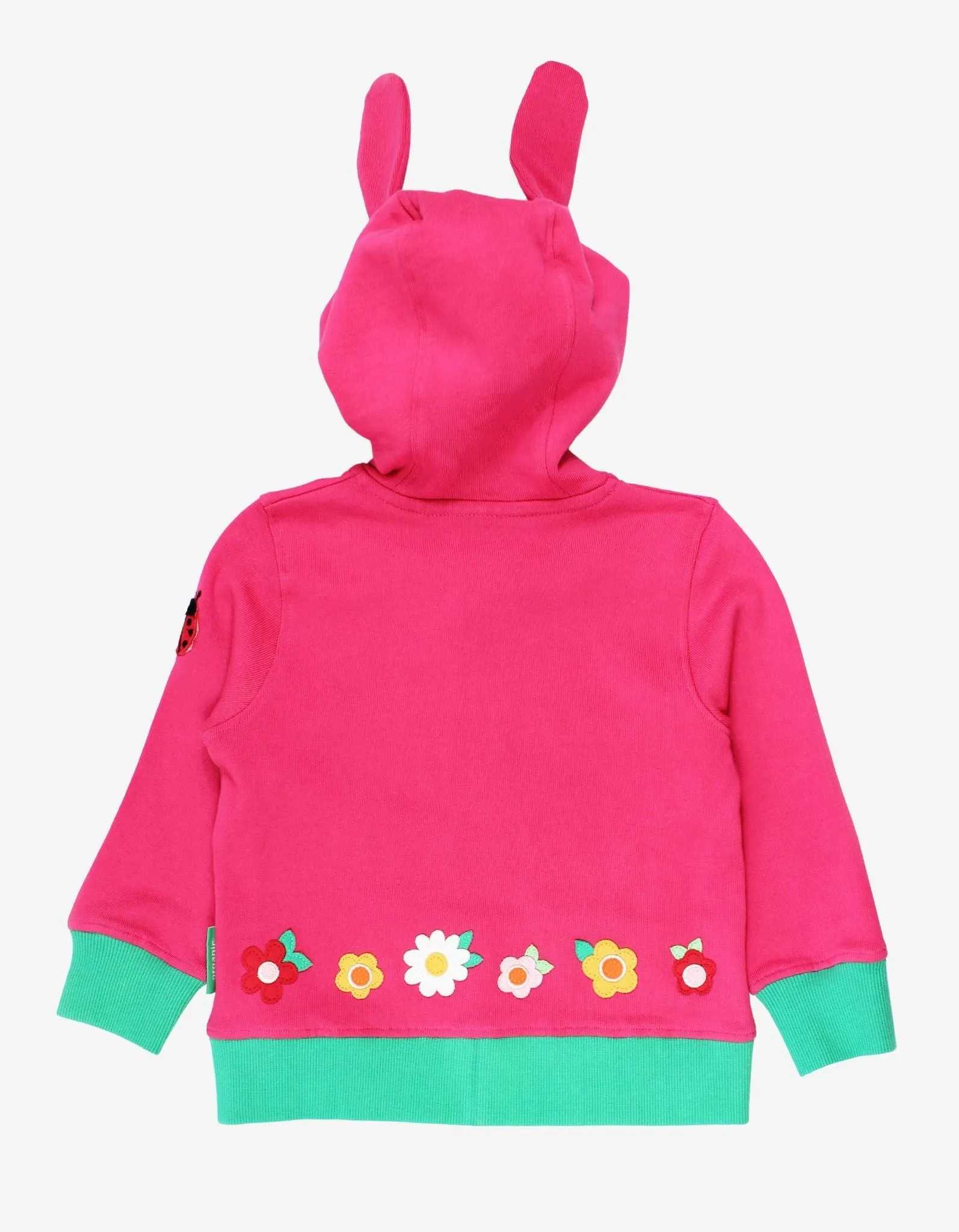 Organic Leaping Bunny Applique Hoodie