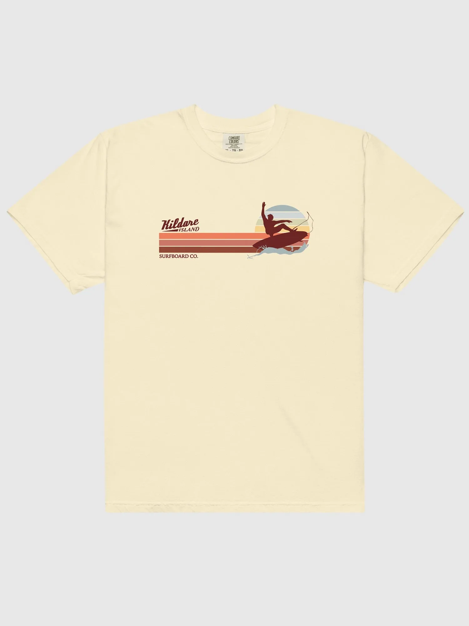 Outer Banks Kildare Island Retro Surf Comfort Colors T-Shirt