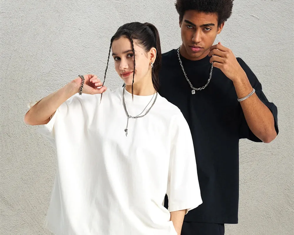 Oversized Cotton Casual Unisex Seamless T-Shirts