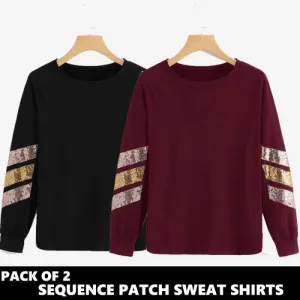 PACK OF 2 SEQUENCE PATCH SWEAT SHIRTS