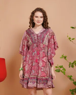 Paisley pop charm short dress