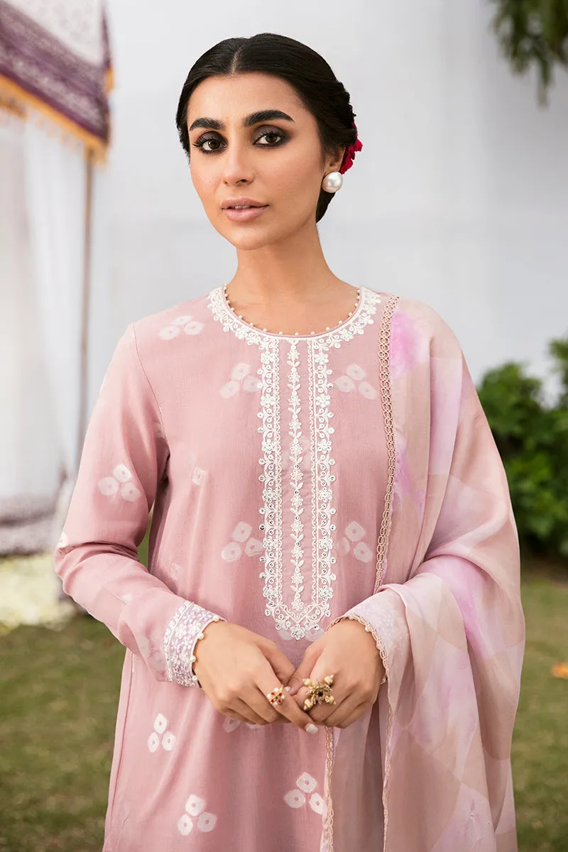 PALE MAUVE-3PC COTTON JACQUARD SUIT | EID LAWN-2 | CROSS STITCH