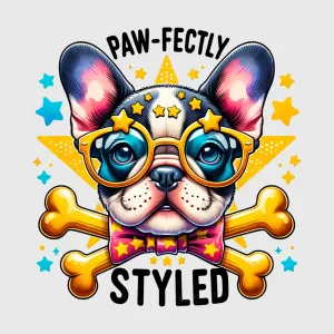 Paw-Fectly Cool Bulldog Transfer